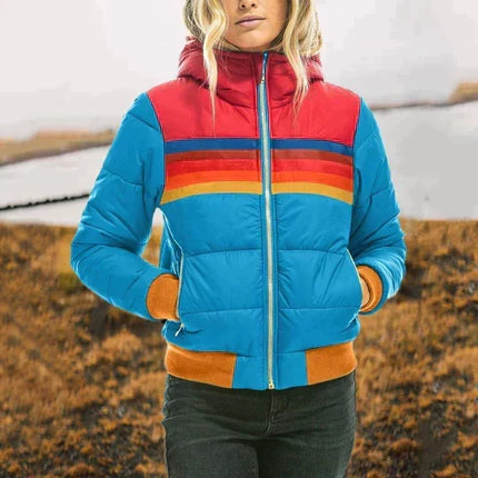 Veste Matelassée Color Block à Capuche pour Femme Avenora® - Vue 2