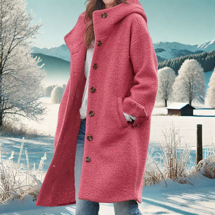 Manteau Long d'Hiver Boutonné à Capuche Femme Avenora® - Vue 2