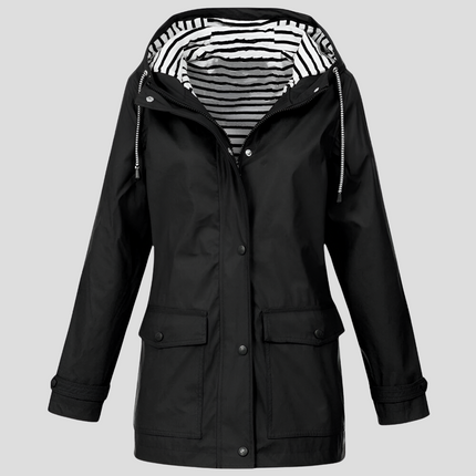Ciré Marin Imperméable à Capuche Doublure Rayée Femme Avenora® - Vue 2