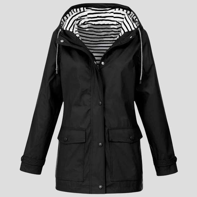 Ciré Marin Imperméable à Capuche Doublure Rayée Femme Avenora® - Vue 2