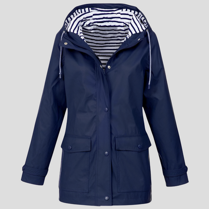 Ciré Marin Imperméable à Capuche Doublure Rayée Femme Avenora® - Vue 3
