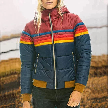 Veste Matelassée Color Block à Capuche pour Femme Avenora® - Vue 1
