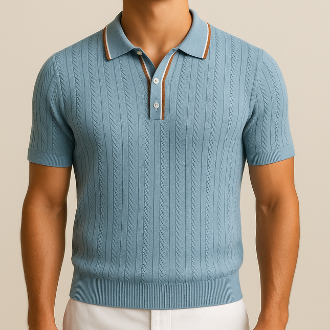 Polo en Maille Tricotée pour Homme Avenora® Ashford – Élégance & Respirabilité - Vue 1