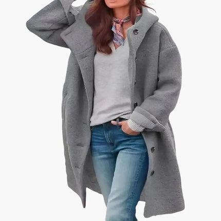 Manteau Long Décontracté à Capuche pour Femme Avenora® - Vue 13