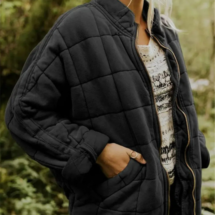 Veste Matelassée Zippée avec Poches Plaquées Femme Avenora® - Vue 3
