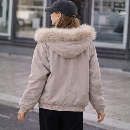Blouson Court à Capuche Fausse Fourrure pour Femme Avenora® - Vue 2