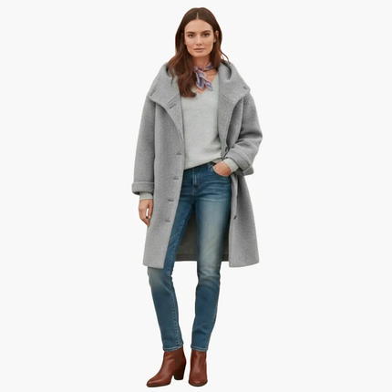 Manteau Long Décontracté à Capuche pour Femme Avenora® - Vue 14