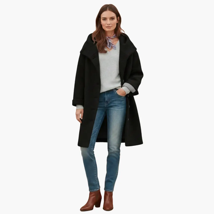 Manteau Long Décontracté à Capuche pour Femme Avenora® - Vue 12