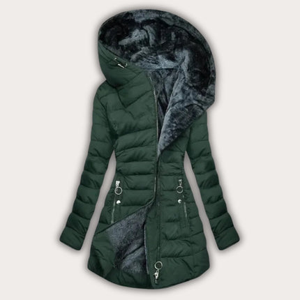 Manteau Doudoune Asymétrique Élégant à Capuche Femme Avenora® - Vue 2