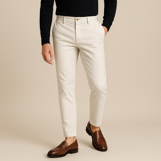 Pantalon Confort en Lin et Coton pour Homme Avenora® – Coupe Droite - Vue 2