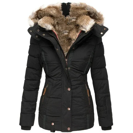 Veste Matelassée d'Hiver Capuche Fausse Fourrure Femme Avenora® - Vue 1