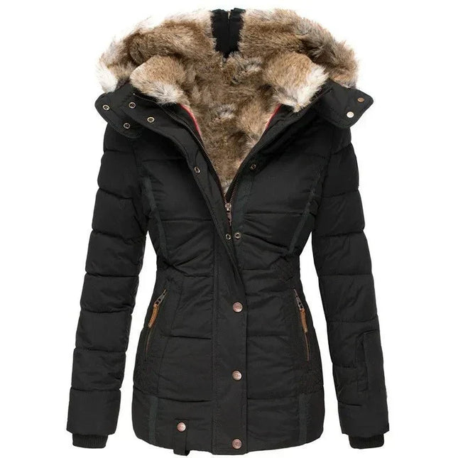 Veste Matelassée d'Hiver Capuche Fausse Fourrure Femme Avenora® - Vue 1