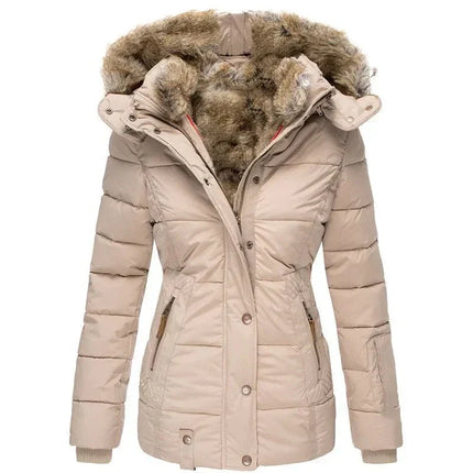 Veste Matelassée d'Hiver Capuche Fausse Fourrure Femme Avenora® - Vue 4