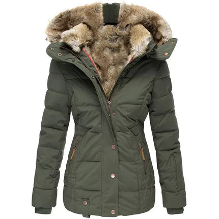 Veste Matelassée d'Hiver Capuche Fausse Fourrure Femme Avenora® - Vue 2