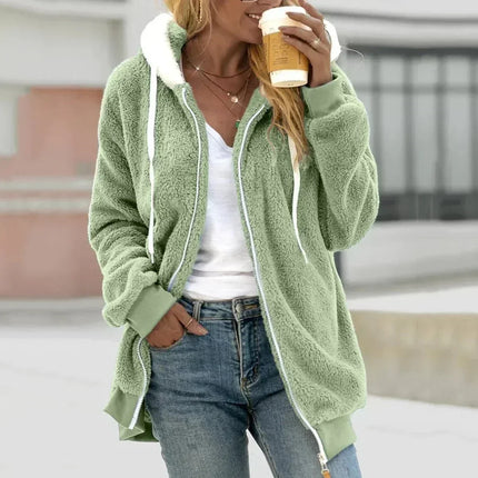 Veste Polaire Zippée Doublée Sherpa avec Capuche Femme Avenora® - Vue 10