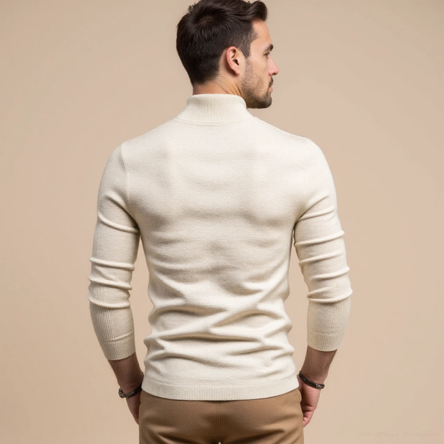 Pull Col Roulé en Cachemire Mélangé Homme Avenora® Monte Carlo - Vue 2
