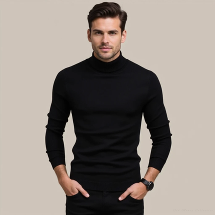 Pull Col Roulé en Cachemire Mélangé Homme Avenora® Monte Carlo - Vue 3
