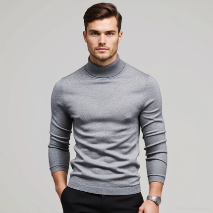 Pull Col Roulé en Cachemire Mélangé Homme Avenora® Monte Carlo - Vue 4