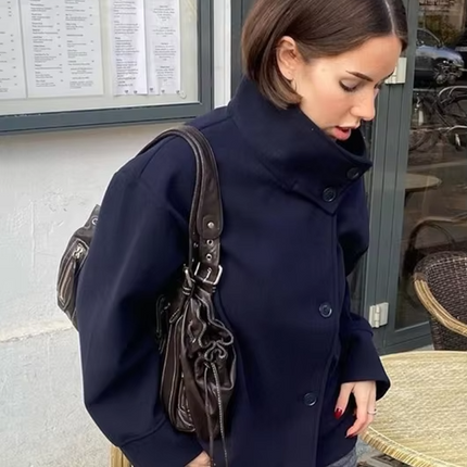 Veste Courte Élégante à Double Boutonnage Femme Avenora® - Vue 6